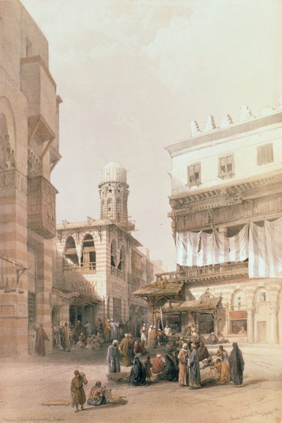 Basar der Kupferschmiede, Kairo, aus Ägypten und Nubien, Bd. 3 von David Roberts